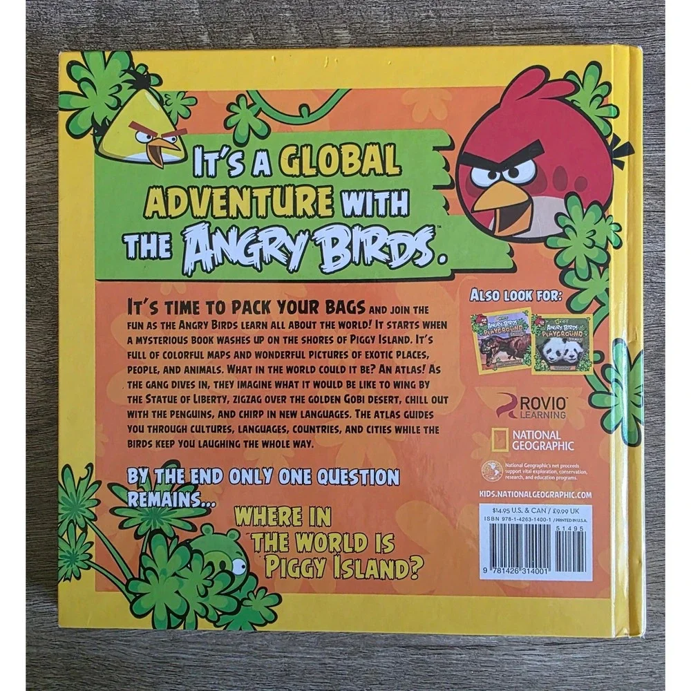 National Geographic Kids Angry Birds Playground Atlas Hardcover Geography Book